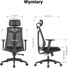 Wiltec ergonominė biuro kėdė su reguliuojamu galvos atlošu ir juosmens atrama 64986