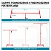 WilTec gipskartonio plokščių keltuvas iki 50 kg, 190–330 cm, su 4 ratukais, 64205