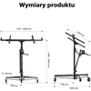 Wiltec gipso kartono plokščių keltuvas XXL iki 68 kg, 140–350 cm, modelis 51289