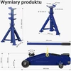 Wiltec hidraulinio domkrato ir 2 sulankstomų atramų rinkinys iki 2 t, 135–335 mm, 62812