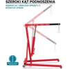Wiltec hidraulinis dirbtuvių kranas 500 kg su reguliuojama 830–1280 mm strėle, 62599