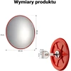 Wiltec išgaubtas kelio saugumo veidrodis 30 cm su reguliuojamu laikikliu 61719