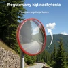 Wiltec išgaubtas kelio saugumo veidrodis 30 cm su reguliuojamu laikikliu 61719
