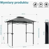 Wiltec kepsninės paviljonas su dūmų ventiliacija ir UV 50+ stogo danga 64655