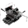 Wiltec kryžminės eigos mašininiai spaustuvai 75 mm iš ketaus, modelis 61093