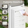 Wiltec laisvai pastatoma 6 skyrių pašto dėžutė, rakinama, balta, 60011