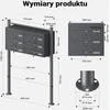 Wiltec laisvai pastatoma 6 skyrių pašto dėžutė su užraktais, antracito, 61746