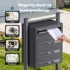 Wiltec laisvai pastatoma keturių skyrių pašto dėžutė iš cinkuoto plieno, 61743