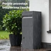 Wiltec laisvai pastatoma siuntų ir laiškų dėžutė iš plieno, 410 x 380 x 1020 mm, 63091