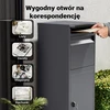 Wiltec laisvai pastatoma siuntų ir laiškų dėžutė iš plieno, 410 x 380 x 1020 mm, 63091