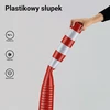 Wiltec lankstūs stovėjimo aikštelės stulpeliai iš PU, 75 cm, balti ir raudoni, 65193