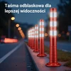 Wiltec lankstūs stovėjimo aikštelės stulpeliai iš PU, 75 cm, balti ir raudoni, 65193