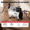 Wiltec membraninis aerografo kompresorius AF18-2, 4 bar, su manometru, 34203