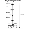Wiltec mobilus padangų stovas iki 225 mm padangoms, 100 kg, 61326