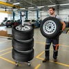 Wiltec mobilus padangų stovas iki 225 mm padangoms, 100 kg, 61326