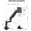 Wiltec monitoriaus laikiklis 17–49 colių ekranams iki 20 kg, VESA 75x75/100x100, 65432