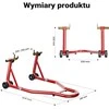 Wiltec motociklo galinio rato stovas, 370 x 325 mm, padangoms 200-340 mm, 450 kg, 51267