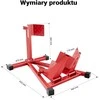 Wiltec motociklo priekinio rato stovas 17-21 colio ratams, 67x48 cm, raudonas