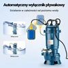 Wiltec nešvaraus vandens siurblys 1500 W, 36000 l/h su plūdiniu jungikliu ir 20 m žarna, 62821
