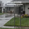 Wiltec pastatoma keturių skyrių pašto dėžutė iš cinkuoto plieno, juoda, 60003