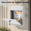 Wiltec pašto dėžutė V10 iš plieno su raktu, balta, 26 x 8.5 x 35 cm, 60127