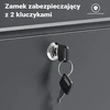 Wiltec pašto dėžutė V13 su raktu, antracito spalvos, 36 × 11,5 × 31,5 cm, modelis 60141