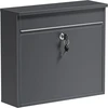 Wiltec pašto dėžutė V13 su raktu, antracito spalvos, 36 × 11,5 × 31,5 cm, modelis 60141