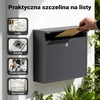 Wiltec pašto dėžutė V13 su raktu, antracito spalvos, 36 × 11,5 × 31,5 cm, modelis 60141