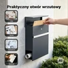 Wiltec pašto dėžutė V50 iš cinkuoto plieno, antracito spalvos, rakinama, 60990
