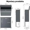 Wiltec pašto dėžutė V50 iš cinkuoto plieno, antracito spalvos, rakinama, 60990