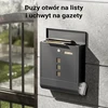 Wiltec plieninė pašto dėžutė su užraktu, laikraščių laikikliu ir langeliu 60830