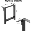 Wiltec plieninės stalo kojos 60 x 72 cm, juodos, iki 200 kg, 60850
