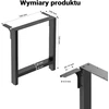 Wiltec plieninės stalo kojos 70 x 72 cm, 2 vnt., juodos, modelis 60847