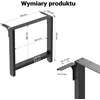 Wiltec plieninės stalo kojos 90 x 72 cm, juodos, 2 vnt., 200 kg, 60841