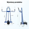 Wiltec plokščių transportavimo vežimėlis 300 kg su 2 guminiais ratais 62528