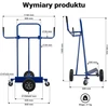 Wiltec plokščių transportavimo vežimėlis iki 300 kg, plieno, mėlynas, 62529