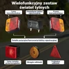 Wiltec priekabos galinių žibintų komplektas su 7 kontaktų kištuku ir kabeliais, 64839