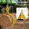 WilTec rąstų kėlimo žnyplės iki 620 mm, keliamoji galia 1000 kg, modelis 62387