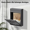 Wiltec sieninė pašto dėžutė V10 iš plieno su užraktu, antracito spalvos, 60128