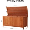 Wiltec sodo daiktadėžė iš eglės medienos su dangčiu 127 x 55 x 60 cm, 51870