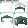 Wiltec sodo paviljonas 3 x 3 m su UV 50+ apsauga, nuimamomis sienelėmis ir langais 61801