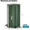 Wiltec surenkama lietaus vandens talpa 250 l, PVC 1000D, su čiaupu, 60 × 88 cm