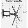 Wiltec televizoriaus sieninis laikiklis 13–55 col., iki 25 kg, pasukamas ir pakreipiamas, 65429