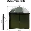 Wiltec žvejybos skėtis-palapinė 250 cm su šonais ir langais, vandeniui atsparus, 62711