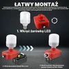 WIYETY akumuliatorinė darbo lempa Einhell 18 V, LED 12 W, 350–1300 lm, ERQD155