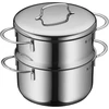 WMF daržovių garintuvas su dangčiu, 16 cm, 1,5 l, Cromargan nerūdijantysis plienas, 0716836040