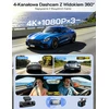WOLFANG 4 kanalų automobilinis vaizdo registratorius 4K su 3,39 col. IPS ekranu WD07