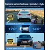 WOLFANG automobilinis vaizdo registratorius su priekine ir galine 4K/1080p kamera, Wi-Fi, WD05