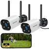 WOLFANG lauko apsaugos kamerų rinkinys 2K Wi-Fi IP65, 2 vnt., WS02
