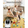 WOLFANG vidaus Wi-Fi stebėjimo kamera 2K 3 MP su 360° pasukimu ir naktiniu matymu WS03